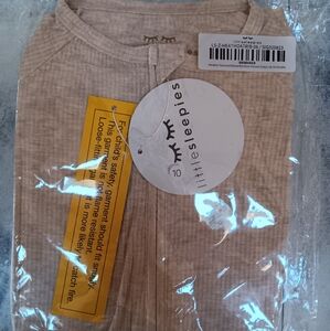 Little Sleepies Heather Oatmeal Ribbed Zippy 18/24